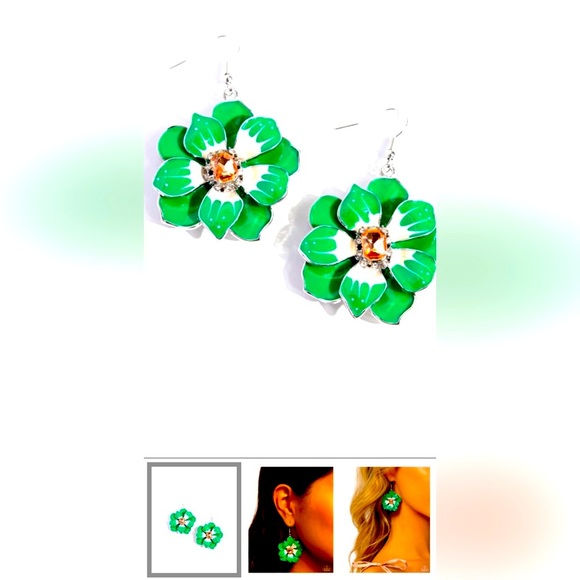 🍀💚🍀 “TROPICAL TREASURE” GREEN EARRINGS ~ PAPARAZZI❗️ 🍀💚🍀 - Picture 5 of 6